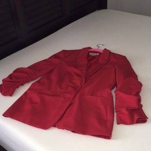 Michael Kors red boyfriend jacket/blazer